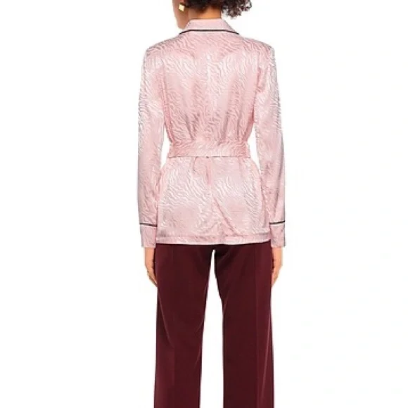 Designer In The Mood For Love Elegant Pink Women's Jacket Embedded Print